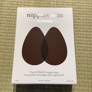 Nippies Skin Teardrop Nipple Covers Espresso Silicone Size 1 A-B Cups Reusable